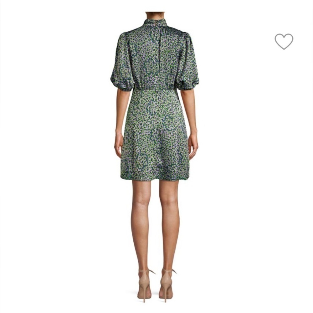 Kate Spade flair flora devore Floral Puff Sleeve Dress - Picture 3 of 9